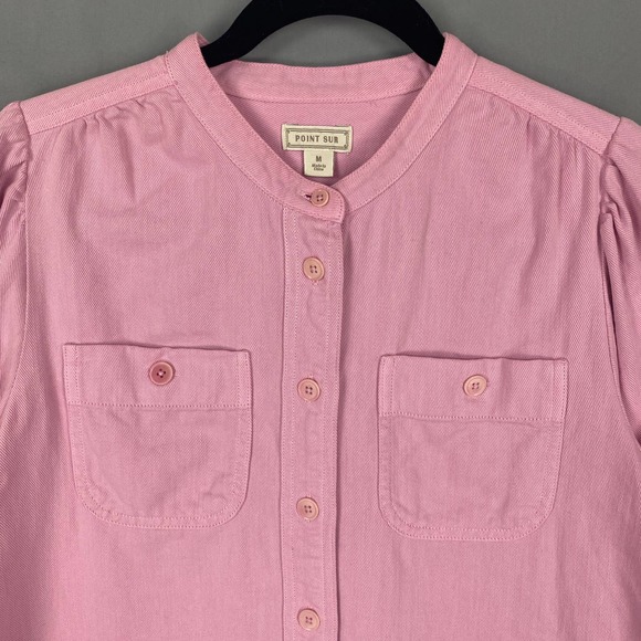 J. Crew Point Sur Button Up Shirt Purple Twill - Picture 3 of 12